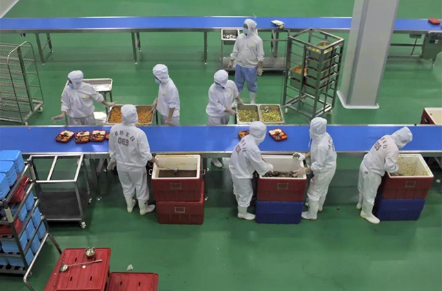 绿色丰谷中央厨房洁净分装区 绿色丰谷洁净分装区